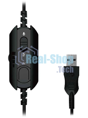 Гарнитура проводная с микрофоном A4Tech Bloody G570 черный/серый 2м мониторные USB оголовье (G570 USB/BLACK + GREY)