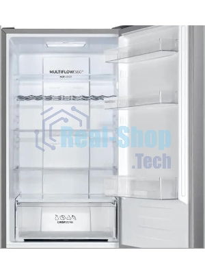Холодильник Gorenje NRK619FAS4 серый двухкамерный 207/93л морозилка снизу, No Frost