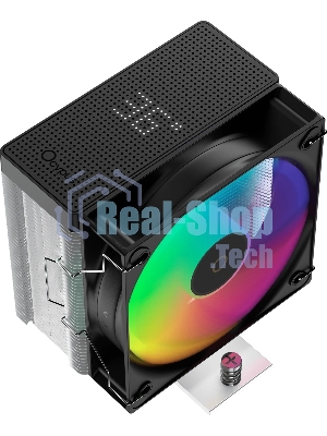 Кулер для процессора Ocypus Gamma A40 BK ARGB Digital, 100мм ARGB FAN, Top Display Panel, 4 HEAT PIPES, 4-PIN PWM, 600-2400 RPM, 29.5DBA, HYDRO BEARING, LGA115X/1200/1700/18XX, AM4/AM5