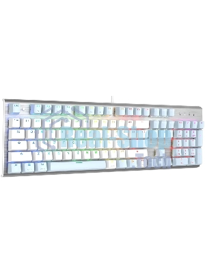 Клавиатура проводная A4Tech Fstyler FS100 Neon, USB, синий/белый