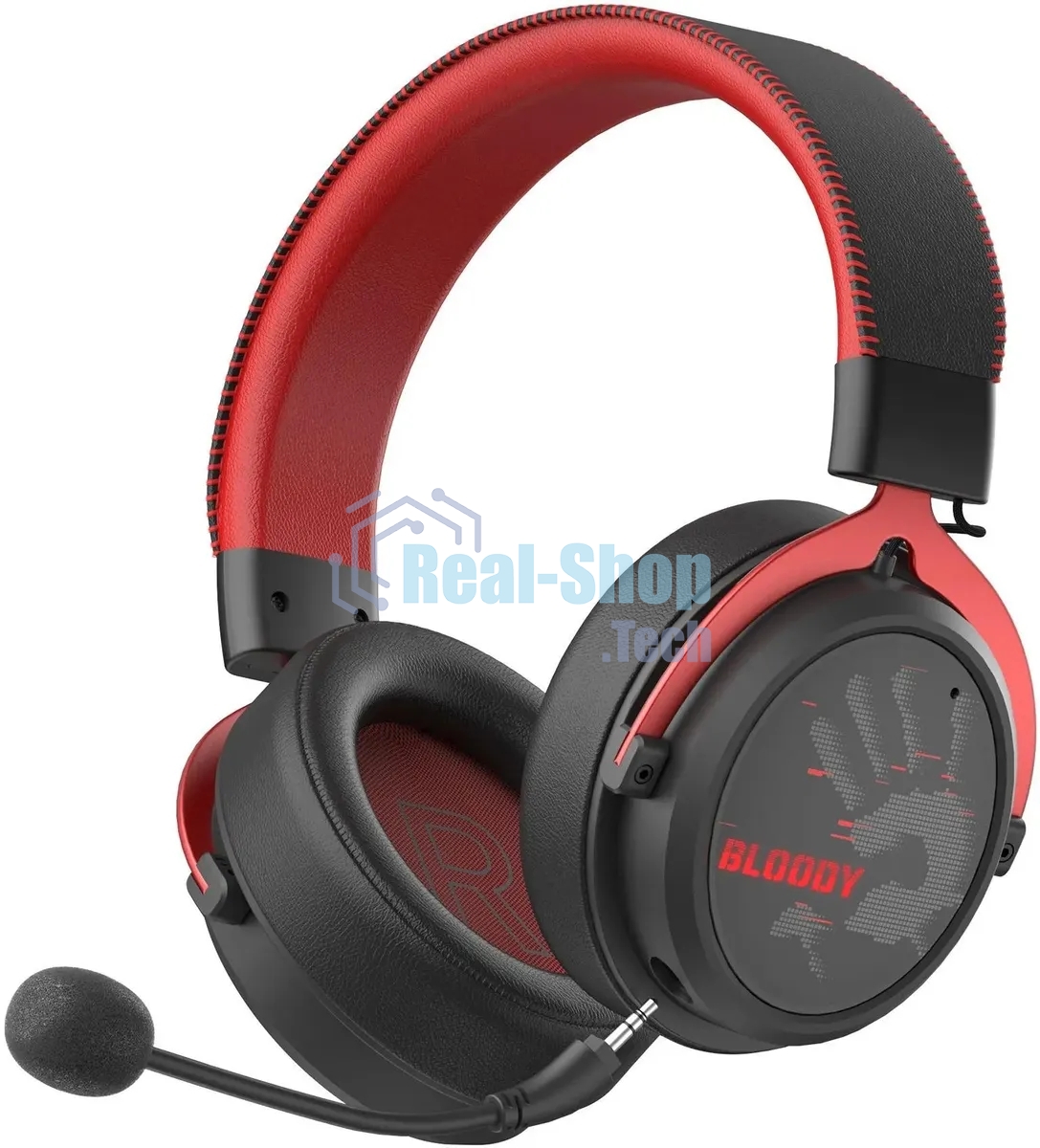 Гарнитура Bloody MR590 Sports Red красный/чёрный, беспроводная + проводная, Bluetooth, до 35 ч