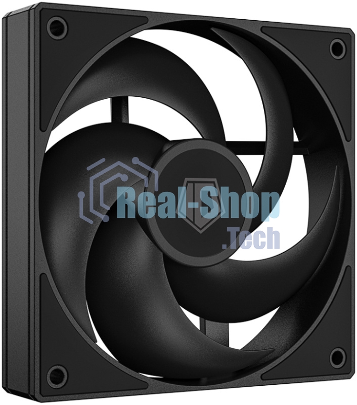 Вентилятор для корпуса ID-Cooling AS-120-K черный, 120 мм, 2000 об/мин, 27.2 дБ, 4 pin