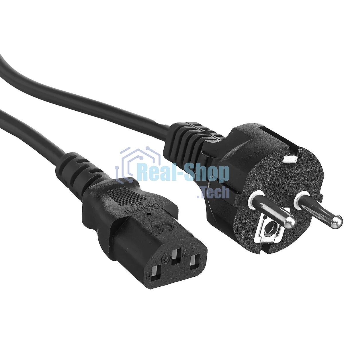 Шнур сетевой Rexant СЕЕ 7/7 (Schuko) – IEC 320 C13 3x0,75мм², длина 1,2м