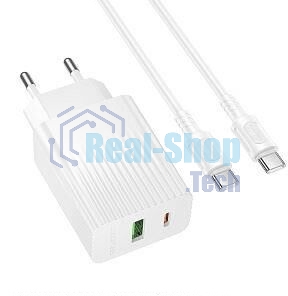 Сетевое зарядное устройство BOROFONE (6941991122927) BAS76Aaa 1USB+1Type-C 3.0A QC3.0 PD30W для Type-C Type-C White