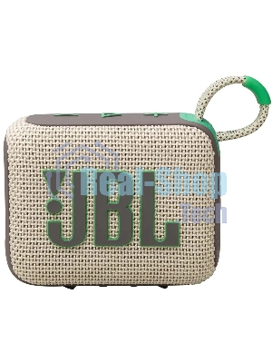 Портативная акустика JBL Go 4 бежевый/зеленый 4.2W 1.0 BT 850mAh