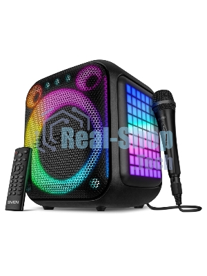 Портативная колонка SVEN PS-880, черный, 1.0, 110 Вт (RMS), Bluetooth, FM, USB, microSD, LED-дисплей, аккумулятор