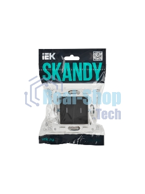Выключатель IEK SKANDY SK-V09G 2-кл. 10А с индикацией графит SK-V20-1-10-K53