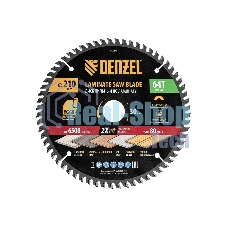 Пильный диск по ламинату Denzel ф210 х 30 мм, 64 зубьев 733867