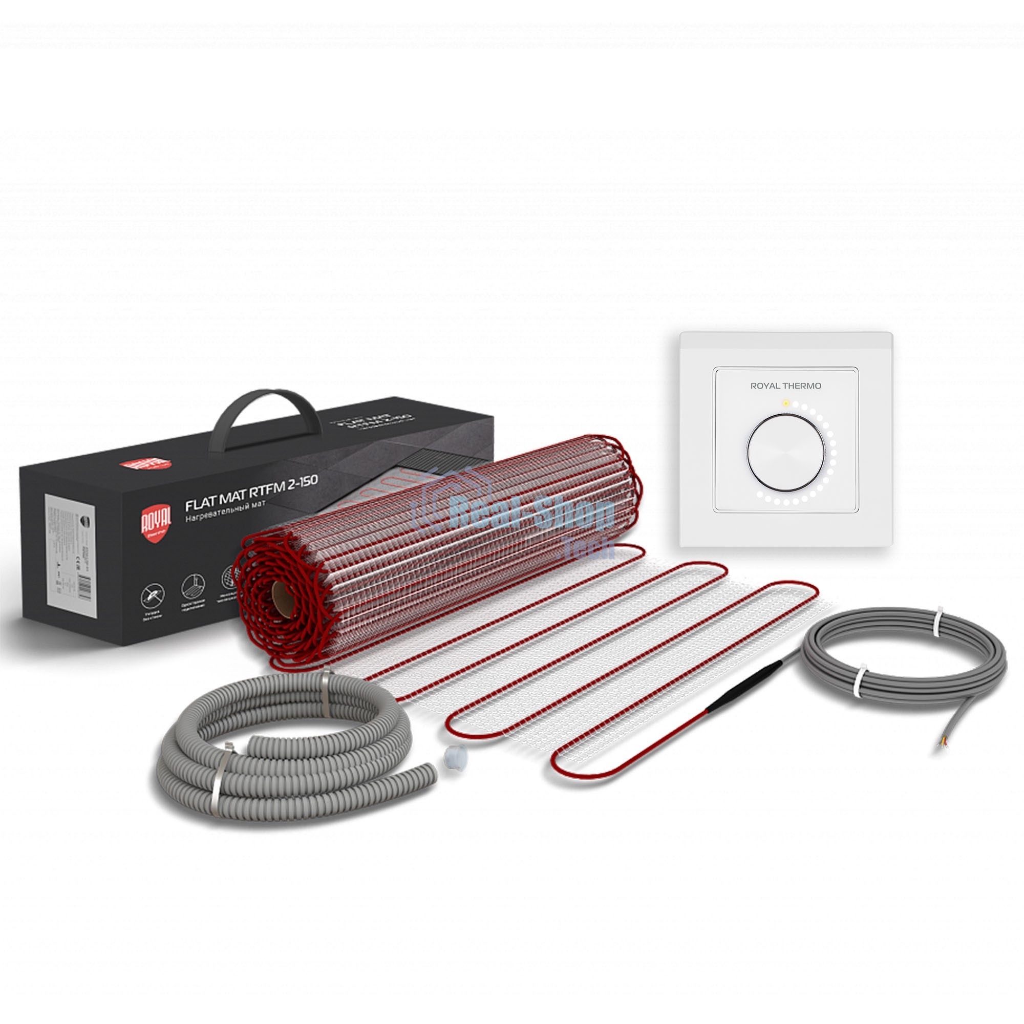 Мат нагревательный Royal Thermo Flat Mat RTFM 2-150-8 (комплект с терморегулятором RTO-16)