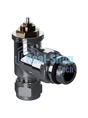 Набор термостатический угловой Royal Thermo Design Pro 15мм М30х1,5 (Хром)