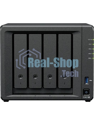 Сетевое хранилище Synology DiskStation DS925+ черный (AMD Ryzen V1500B/4Gb/4 pcs (3.5