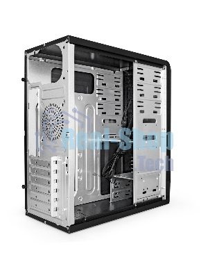 Компьютерный корпус Miditower ExeGate CP-601-UNS450 (ATX, БП UNS450 с вент. 12см, 2*USB, аудио, черный)