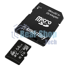 Флеш карта Smartbuy (SB64GbSDCCTV) micro SDXC 064Gb cl10 U3 V30 + адаптер