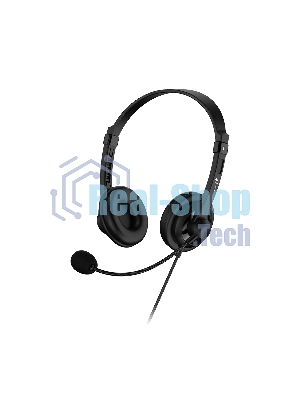 Гарнитура Genius HS-230U чёрный, проводная, USB