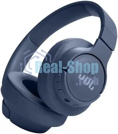 Беспроводные/проводные наушники JBL Tune 720BT синий, полноразмерные, Bluetooth + проводной, до 76 ч.