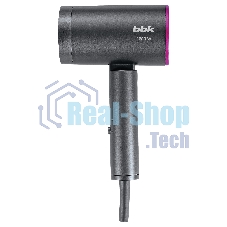 Фен BBK BHD1601 графит, 1600 Вт, ионизация, компактный