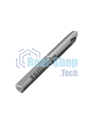 Сверло спиральное по металлу Denzel 5 x 86мм, Р6М5, Golden Tip