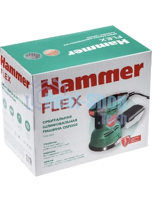 Эксцентриковая шлифовальная машина Haммer Flex OSM260 260Вт диаметр 125мм 6000-12000об/мин