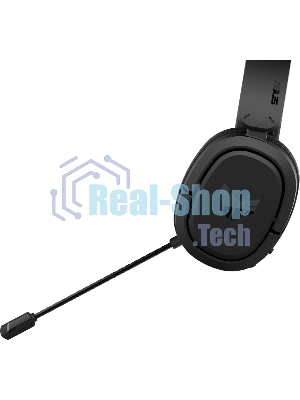 Гарнитура ASUS TUF Gaming H1 Wireless чёрный, беспроводная + проводная, USB/USB-C, до 15 ч, виртуальный 7.1, шумоподавление микрофона