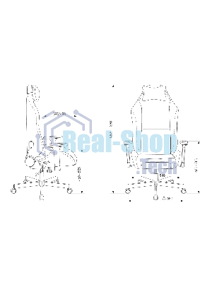 Кресло Knight N1 Fabric синий, ткань, 120 кг, механизм качания