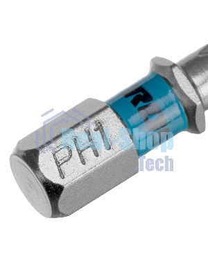 Бита Gross PH1х25мм, сталь S2, шестигр., 10 шт.