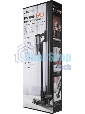 Пылесос вертикальный DREAME Z-Series Z30 черный, питание от аккумулятора, 855 Вт, уборка сухая, пылесборник 0.6 л