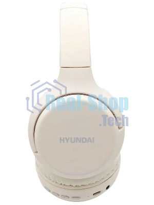 Беспроводные/проводные наушники Hyundai H-HP101 белый, накладные, Bluetooth + проводной, до 7 ч