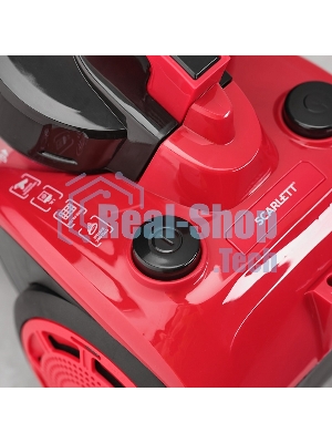 Пылесос Scarlett SC-VC80C11 красный/черный, 320/1500 Вт, уборка сухая, пылесборник контейнер 1.5 л