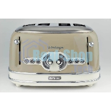 Тостер Ariete Vintage 156 бежевый, 1600 Вт, 4 слота