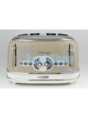 Тостер Ariete Vintage 156 бежевый, 1600 Вт, 4 слота