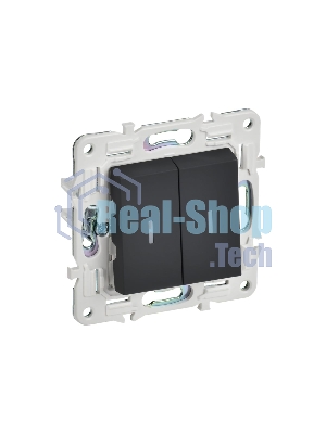 Выключатель IEK SKANDY SK-V09G 2-кл. 10А с индикацией графит SK-V20-1-10-K53