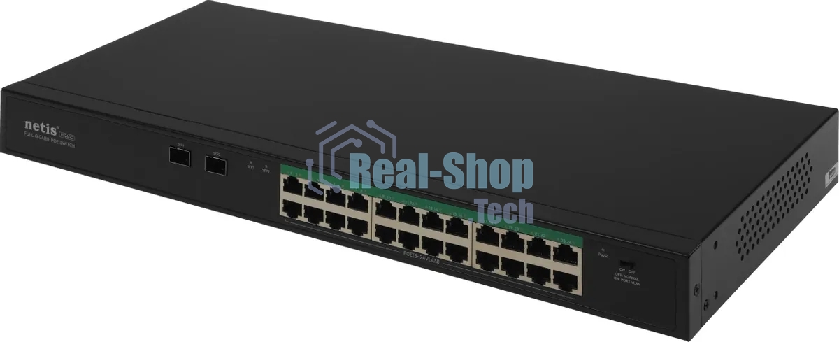 Коммутатор Netis 24PORT 10/1000M POE 2 SFP COMBO P124GC