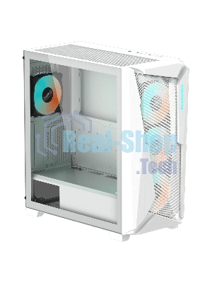 Компьютерный корпус Gigabyte C301 Glass White MidTower, ATX, USB-C x1, USB 3.0 x2, Audio I/O, GPU:400мм, Black, TG