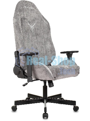 Кресло Бюрократ Knight N1 Fabric серый, ткань, 120 кг, механизм качания
