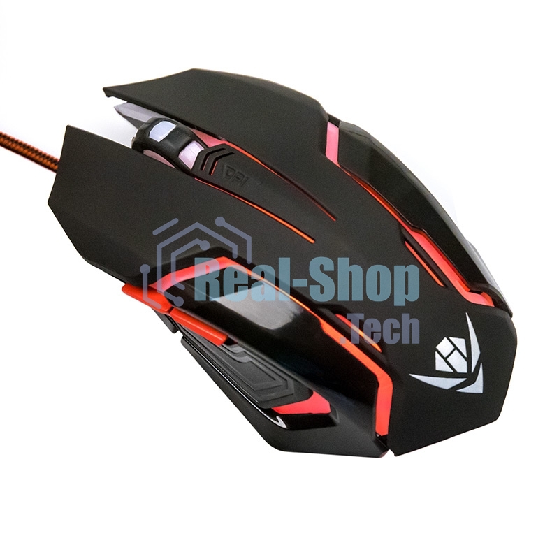 Мышь проводная Nakatomi MOG-20U черный, 2400 dpi, USB, кнопки - 6