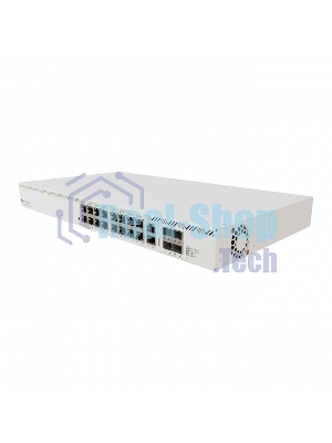 Коммутатор MikroTik CRS320-8P-8B-4S+RM Cloud Router Switch with dual-core 800 MHz CPU, 256 MB RAM, 98DX226S switch chip, 17 x Gigabit Eth ports (8 x 802.3af/at, 8 x 802.3bt PoE-out), 4 x 10G SFP+ ports, RouterOS L5, 1U rackmount enclosure, 600W PSU