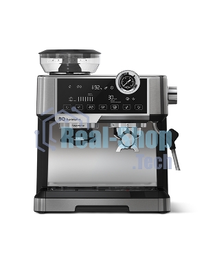 Кофеварка рожковая BQ CM5002 серебристый/черный, исп. кофе - зерновой/молотый, 2,8 л, 2400 Вт, 19 бар