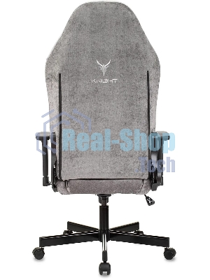 Кресло Бюрократ Knight N1 Fabric серый, ткань, 120 кг, механизм качания