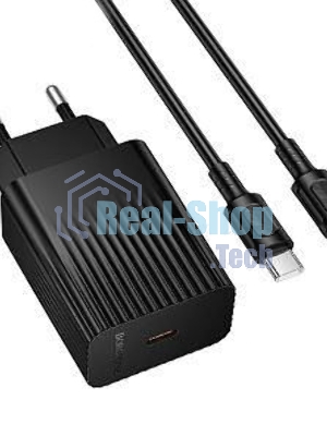 Сетевое зарядное устройство BOROFONE (6941991122859) BAS75Aaa 1Type-C 3.0A PD30W для Type-C Type-C черный