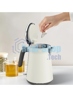 Электрочайник Tefal KI666AE0 молочный, 1.7 л, 2400 Вт, скрытый нагревательный элемент