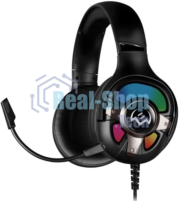 Гарнитура Sven AP-U1100MV чёрный, проводная, USB, подсветка