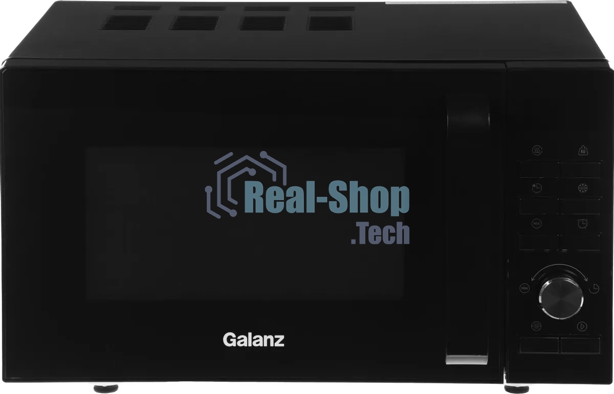 Микроволновая печь Galanz MOS-2402FDB черный, 20 л, 800 Вт, переключатели - кнопки, поворотный механизм