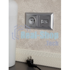 Рамка 2-местная IEK BRITE РУ-2-Бр DECOR 3D-форма алюминий/алюминий