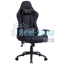 Кресло Cactus CS-CHR-030BL черный, экокожа, подголовник