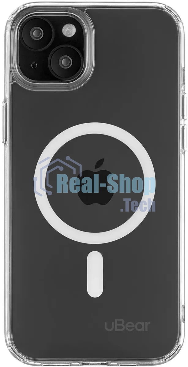 Чехол (клип-кейс) uBear для Apple iPhone 15 Plus Real Mag Case with MagSafe прозрачный (CS254TT67RL-I23M)