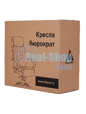 Кресло Бюрократ T-9922WALNUT/BLACK черный, кожа