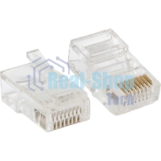 Коннектор RJ-45 TERACOM PRO неэкранированный 8P8C 30мкд Cat.5E универсальный (упак. 10 шт)