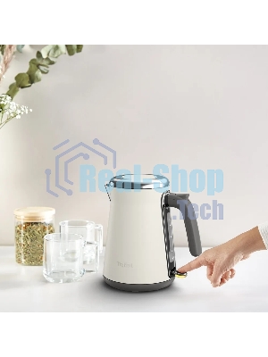 Электрочайник Tefal KI666AE0 молочный, 1.7 л, 2400 Вт, скрытый нагревательный элемент