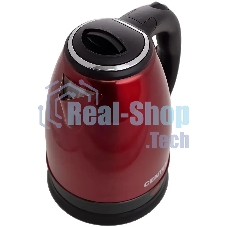 Чайник Centek CT-1068 RED (красный) металл 2л, 2000W, хромированная вставка на крышке