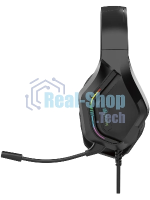Гарнитура Oklick HS-L600G чёрный, проводная, USB, подсветка